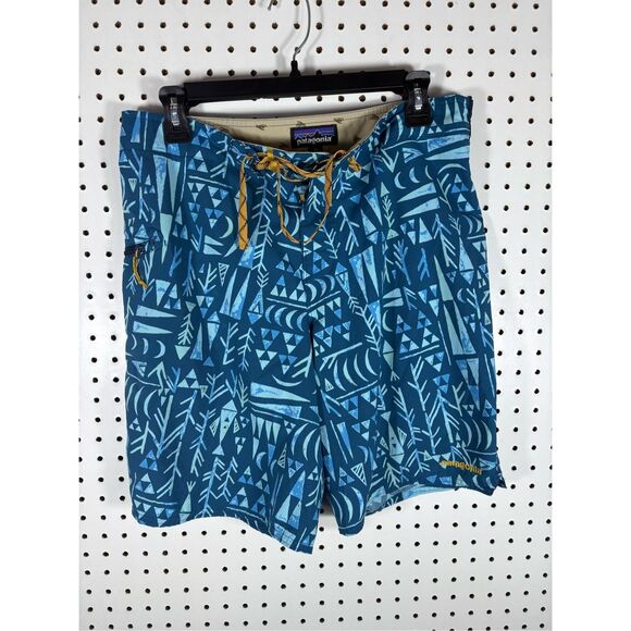 Patagonia Planing multi pattern print board shorts size 31 - Picture 1 of 6
